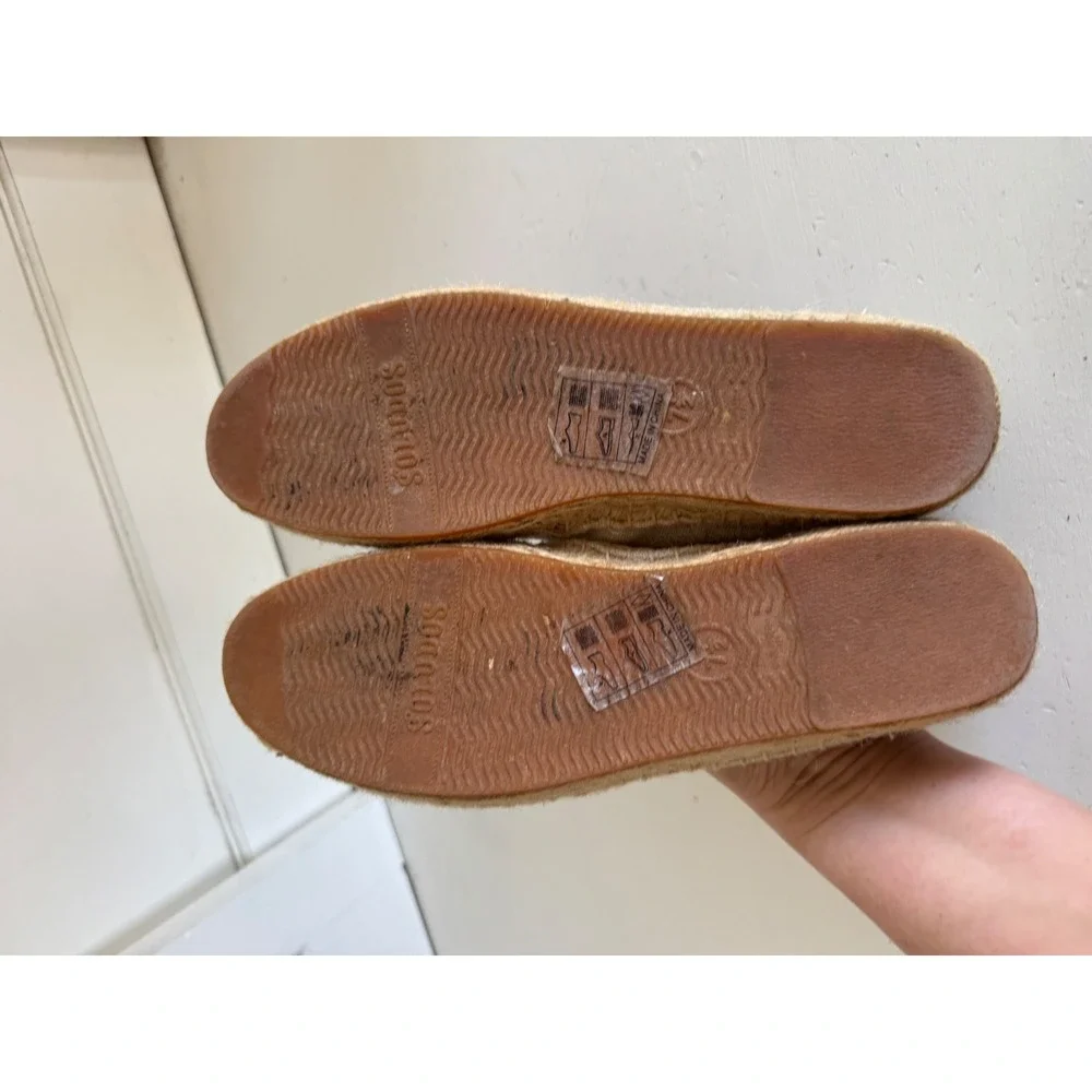 Soludos x Ash Kan rainbow print espadrile flats size 7.5